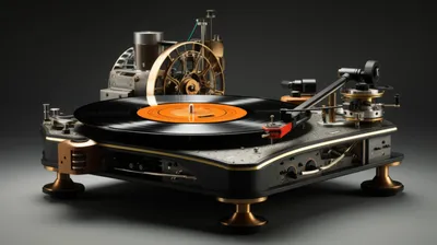 Vintage Record Player Orange Abstract Wallpaper 4K 2184x1224 A, Stunning, Hd, Desktop, Wallpaper, Featuring, Vintage, Record, Player, Orange, Vinyl, Highlighting, Gray, Ultrawide, Full HD
