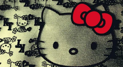 Bright Graphic Wallpaper Abstract Wallpaper 4K 1920x1058 Hd, Desktop, Wallpaper:, Featuring, A, Graphic, Design, Of, Hello, Kitty, Her, Signature, Red, Gray, Ultrawide, Full HD
