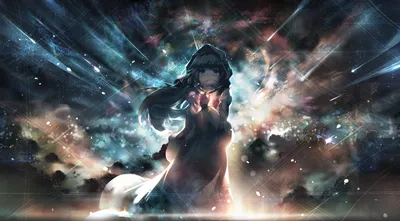 Dreamy Anime Wallpaper Abstract Wallpaper 4K 2770x1530 Hd, Desktop, Wallpaper:, Featuring, An, Anime, Girl, With, Long, Hair, Hooded, Cloak, Black, Ultrawide, QHD