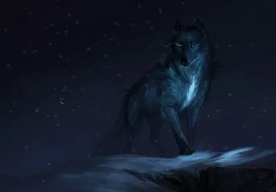 Fantasy Themed Lone Black/Dark Wallpaper 4K 4961x3457 Fantasy-themed, Hd, Desktop, Wallpaper:, Of, A, Lone, Wolf, Standing, Snowy, Cliff, Under, Brown, Green, Red, Landscape, 4k