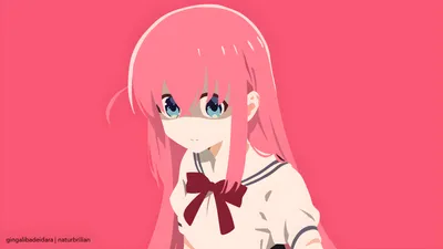 Minimalist Vector Art Hitori Gotou Minimal Wallpaper 4K 6720x3780 Minimalist, Vector, Art, Of, Hitori, Gotou, From, Bocchi, Rock, Featuring, Vibrant, Pink, Ultrawide, 4K