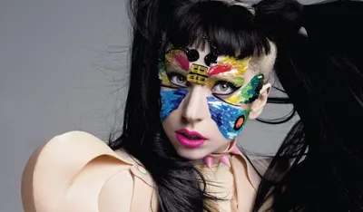 Lady Gaga Vibrant Animals Wallpaper 4K 2750x1608 Hd, Pc, Desktop, Wallpaper, Featuring, Lady, Gaga, With, Vibrant, Butterfly, Face, Paint, Gray, Ultrawide, QHD