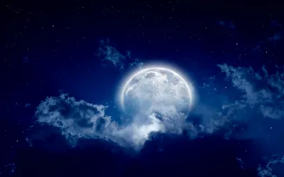 Bright Full Moon Glowing Wallpaper 4K, Nature category