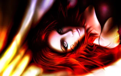 Fantasy Woman Flowing Fantasy Wallpaper 4K 1920x1200 Hd, Fantasy, Desktop, Wallpaper, Featuring, A, Striking, Woman, Flowing, Red, Hair, Intense, White, Brown, Ultrawide, Full HD