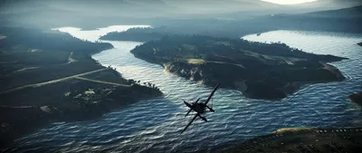 War Thunder Game Plane Nature Wallpaper 4K 1920x810 Hd, Wallpaper:, Of, A, War, Thunder, Game, Scene, Plane, Flying, Over, River, Black, Brown, Ultrawide, Full HD