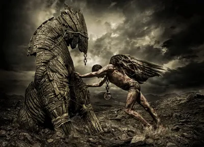 Serene Dark Wallpaper Animals Wallpaper 4K 1600x1152 Dark, Fantasy, Hd, Desktop, Wallpaper, Depicting, A, Muscular, Winged, Figure, Chained, Massive, Gray, Landscape