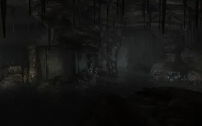 Dark Eerie Cavern Black/Dark Wallpaper 4K 1920x1200 Dark, Eerie, Cavern, Interior, Shrouded, In, Shadows, Captured, High, Definition, Dramatic, Desktop, Ultrawide, Full HD