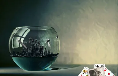 Vivid Fantasy Wallpaper World Wallpaper 4K 1998x1300 Hd, Pc, Desktop, Wallpaper, Showing, A, Fantasy, Cityscape, Inside, Glass, Fishbowl, Miniature, Gray, Ultrawide, Full HD