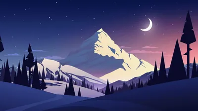 Night Artistic Mountain Black/Dark Wallpaper 4K 1920x1080 Brown, White