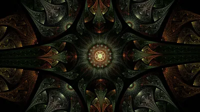 Vivid Dark Wallpaper Abstract Wallpaper 4K 1920x1080 A, Dark, Abstract, Fractal, Image, In, Shades, Of, Brown, Green, Featuring, Intricate, Purple, Gray, Ultrawide, Full HD