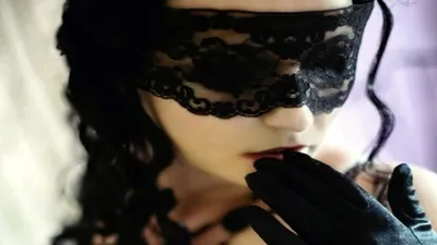 Dark Gothic Figure Black/Dark Wallpaper 4K 1920x1080 A, Dark, Gothic, Image, Featuring, Figure, With, Lace, Mask, Black, Gloves, Exuding, Gray, White, Ultrawide, Full HD