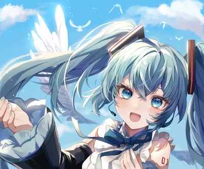 Hatsune Miku Anime Vocaloid Abstract Wallpaper 4K 2378x1982 Hatsune, Miku, Anime, Vocaloid, Hd, Desktop, Wallpaper, Gray, White, Square, Full HD
