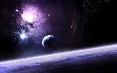 Sci Purple Toned Planet Space Wallpaper 4K 1920x1200 Hd, Sci-fi, Desktop, Wallpaper, Featuring, A, Purple-toned, Planet, Cloud, Space, Set, Against, White, Ultrawide, Full HD