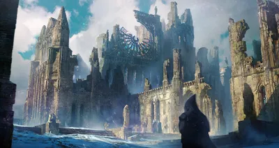 Fantasy Ruin Grand Ancient Animals Wallpaper 4K 2039x1080 Hd, Wallpaper, Of, A, Fantasy, Ruin, Featuring, Grand, Ancient, Cathedral, Large, Religious, White, Ultrawide, Full HD