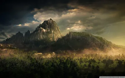 Mountain Landscape Nature Nature Wallpaper 4K 1920x1200 Gray
