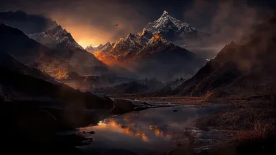 Mountains Landscapes Live Nature Wallpaper 4K 1920x1080 Orange, Brown