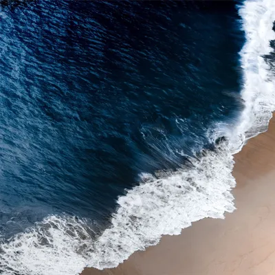 Blue Ocean Waves Wallpaper 4K, Nature category