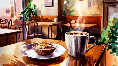 Cozy Coffee Steaming Abstract Wallpaper 4K 4246x2374 Ultrawide, 4k