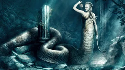Fantasy Themed Detailed Medusa Fantasy Wallpaper 4K 1918x1078 Fantasy-themed, Ultrawide