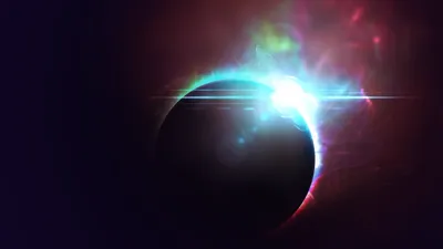Abstract Depiction Celestial Eclipse Wallpaper 4K, Abstract category