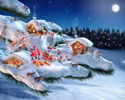 Depicting Vibrant Christmas Santa World Wallpaper 4K 1918x1542 Square