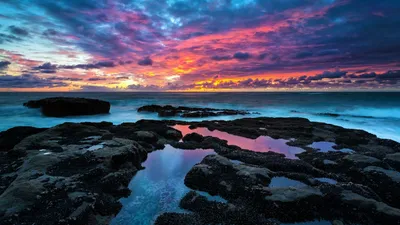 Sunset Symphony Ocean Robert Wallpaper 4K, Nature category