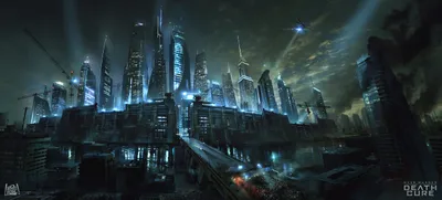 Futuristic Cityscape Night Towering World Wallpaper 4K 2560x1158 Futuristic, Cityscape, At, Night, With, Towering, Skyscrapers, And, Glowing, Lights, Maze, Runner, Gray, Brown, Ultrawide, QHD