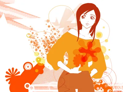 Orihime Inoue Anime Abstract Wallpaper 4K 1600x1200 Orihime, Inoue, Anime, Bleach, Hd, Desktop, Wallpaper, White, Orange, Purple, Landscape