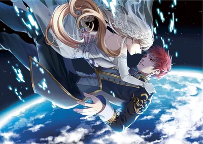 Epic Anime Wallpaper Space Wallpaper 4K 2836x2024 An, Hd, Anime, Wallpaper, Featuring, A, Bride, And, Groom, Floating, Space, Earth, White, Gray, Landscape, QHD