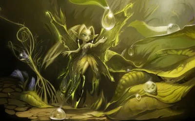 Fantasy Themed Depicting Delicate Fairy Fantasy Wallpaper 4K 1680x1050 Fantasy-themed, Hd, Pc, Desktop, Wallpaper, Depicting, A, Delicate, Fairy, Surrounded, Glowing, Orbs, Gray, Brown, Ultrawide