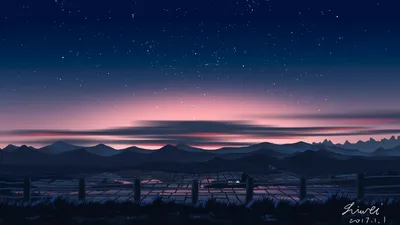 Anime Depicting Serene Countryside Vibrant Space Wallpaper 4K 1918x1078 Anime-style, Ultrawide