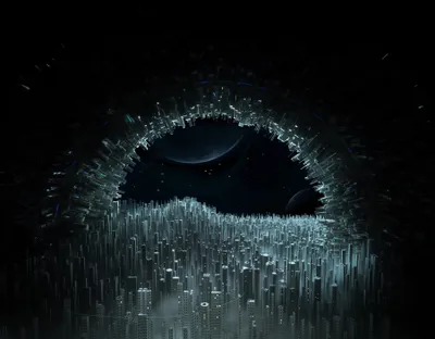 Moody Quad Wallpaper Space Wallpaper 4K 3610x2816 2k, Quad, Hd, Pc, Desktop, Wallpaper, Of, A, Sci-fi, Futuristic, City, Crystalline, Gray, Square, QHD