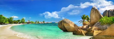 Tropical Lagoon Crystal Nature Wallpaper 4K 4048x1418 Crystal-clear, Ultrawide, 4k