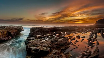 Dramatic Ocean Coastline Wallpaper 4K, Nature category