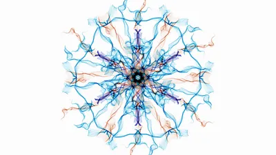 Abstract Generative Design Blue Patterns Wallpaper 4K, Abstract category