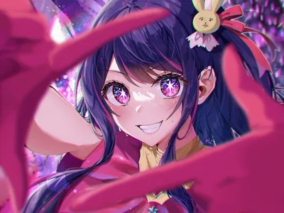 Hoshino Anime Oshi Space Wallpaper 4K 2998x2248 Close-up, Landscape, QHD
