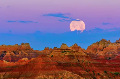 Morning Mountain Landscape Large Nature Wallpaper 4K 2046x1343 Moon, Full HD, Ultrawide