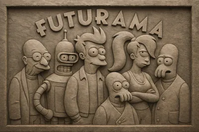 Silhouette Fry Show Futurama Abstract Wallpaper 4K 4430x2942 Ultrawide, 4k