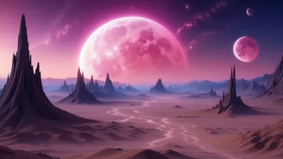 Alien Planet Landscape Towering Spires Space Wallpaper 4K 2560x1440 Hd, Pc, Desktop, Wallpaper, Showcasing, An, Alien, Planet, Landscape, Towering, Spires, Vast, Brown, Gray, Ultrawide, QHD