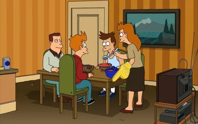 Fry Futurama Seated Family Nature Wallpaper 4K 1918x1198 Ultrawide