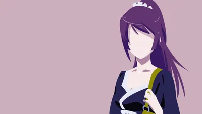 Minimalist Vector Hitagi Wallpaper 4K, Minimal category
