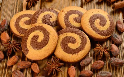 Swirled Chocolate Vanilla Cookies Space Wallpaper 4K 1918x1198 Ultrawide