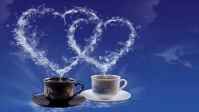 Two Coffee Cups Sit Abstract Wallpaper 4K 2398x1348 Full HD, Ultrawide