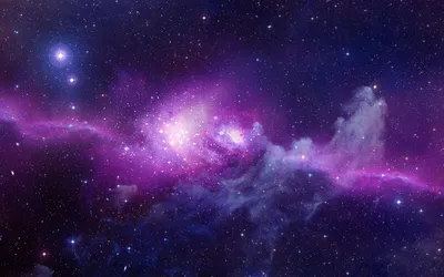 Vibrant Sci Space Glowing Purple Wallpaper 4K, Space category