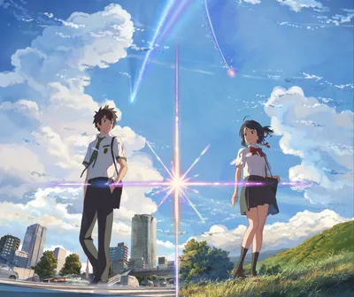 Anime Taki Tachibana Mitsuha Miyamizu World Wallpaper 4K 2893x2430 Anime, Hd, Wallpaper:, Featuring, Taki, Tachibana, And, Mitsuha, Miyamizu, Your, Name, They, Gray, Pink, Square, QHD