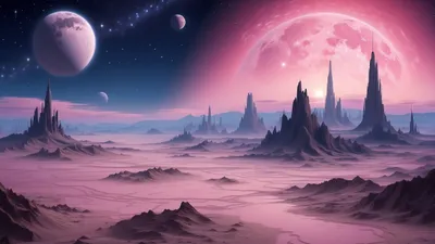 Alien Planet Landscape Towering Rock Space Wallpaper 4K 2560x1440 Hd, Pc, Desktop, Wallpaper, Of, An, Alien, Planet, Landscape, Featuring, Towering, Rock, Gray, Ultrawide, QHD