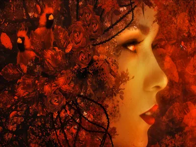 Sleek Captivating Wallpaper Fantasy Wallpaper 4K 1600x1200 A, Captivating, Fantasy-themed, Hd, Wallpaper, Featuring, Woman's, Woman, 039, Profile, Surrounded, Rich, Brown, Landscape