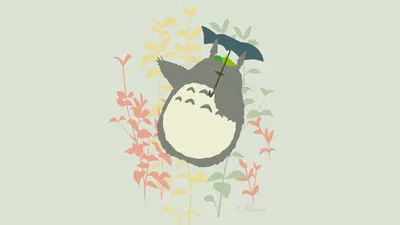 Minimalist Vector Anime Totoro Neighbor Minimal Wallpaper 4K 1920x1080 Minimalist, Vector, Anime, Hd, Desktop, Wallpaper, Totoro, My, Neighbor, Upside-down, Holding, Umbrella, White, Ultrawide, Full HD