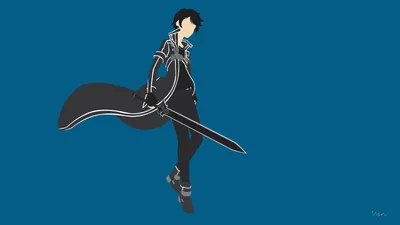 Vivid Minimalist Wallpaper Minimal Wallpaper 4K 1920x1080 Minimalist, Hd, Desktop, Wallpaper, Featuring, Kirito, (kazuto, Kirigaya), Anime, Sword, Blue, Brown, Ultrawide, Full HD