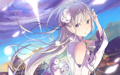 Moody Emilia Wallpaper Fantasy Wallpaper 4K 1920x1200 Emilia, From, Re:zero, Starting, Life, In, Another, Zero, World, Stands, Long, White, Ultrawide, Full HD